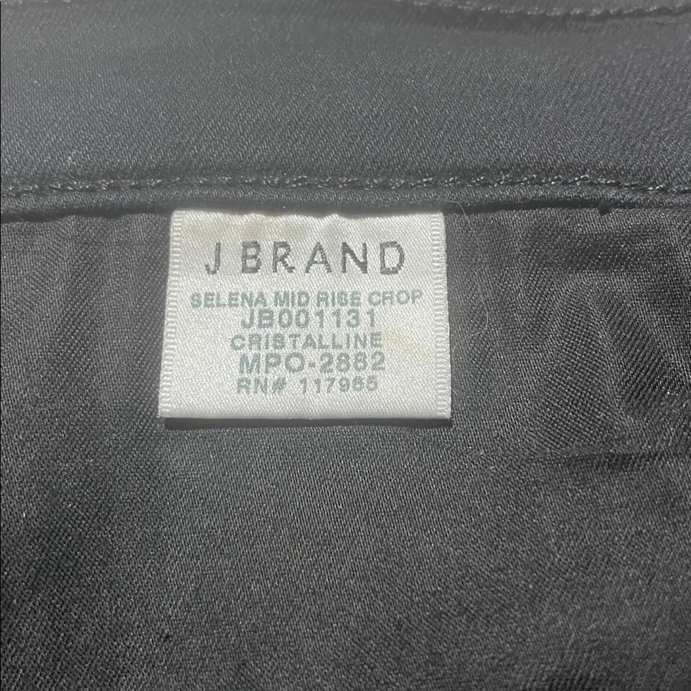 J Brand “Selena” Mid-Rise Cropped Bootcut – Size 29 — Galactic Black - Picture 9 of 10